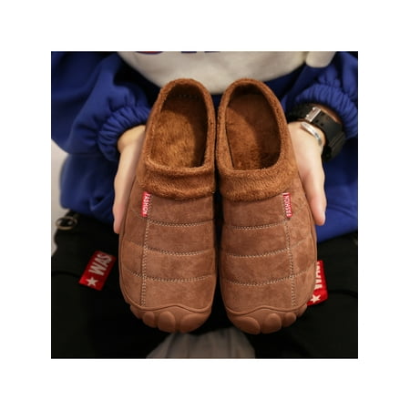 

Audeban Mens Cozy Slippers Slip On Warm House Shoes Indoor/Outdoor Size 6.5-12