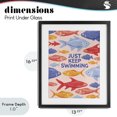 thumbnail image 4 of Stupell Industries Contemporary Just Keep Swimming Fish Black Framed Print Under Glass, 13 x 16, by The Paper Curator, 4 of 8