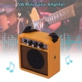 thumbnail image 3 of 5W Mini Guitar Amplifier Portable Compact Guitar Amp Speaker with Volume Tone Adjustment Overdrive Function 635mm 35mm Inputs for Electric Acoustic Guitar Practice Home Outdoor, 3 of 7
