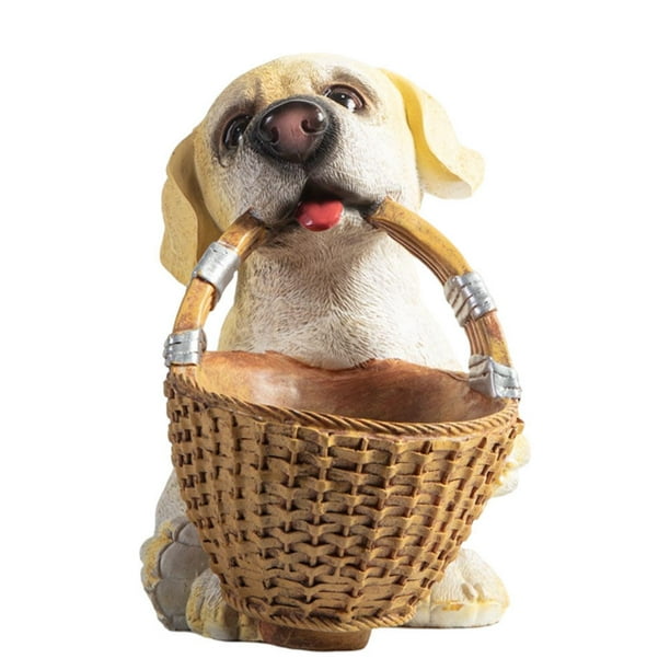 1 caja de almacenamiento con diseño de perro para decorar el escritorio del hogar, organizador de artículos diversos pequeños.