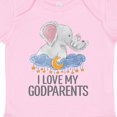 thumbnail image 4 of Inktastic I Love My Godparents Cute Elephants in Night Sky Boys or Girls Baby Bodysuit, 4 of 5
