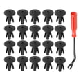 thumbnail image 1 of 8mm Empuje Parachoques Sujetador Remache Clips con Removedor Negro - 21uds Unique Bargains clips de carrocería automotriz, 1 of 6