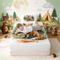 thumbnail image 3 of Erosebridal Fox Twin Fitted Sheet for Boys Girls, Pine Forest Bedding, 2-Piece 1 Fitted Sheet and 1 Pillowcase, 3 of 6