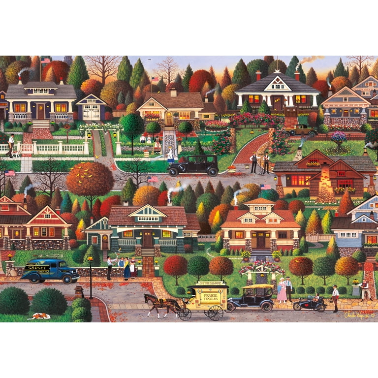 Buffalo Games Charles Wysocki Labor Day in Bungalowville 300 Piece