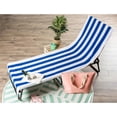 thumbnail image 5 of Design Imports 70044A 26 x 82 in. Blue Stripe Lounge Chair Beach Towel With Top Fitted Pocket, 5 of 6