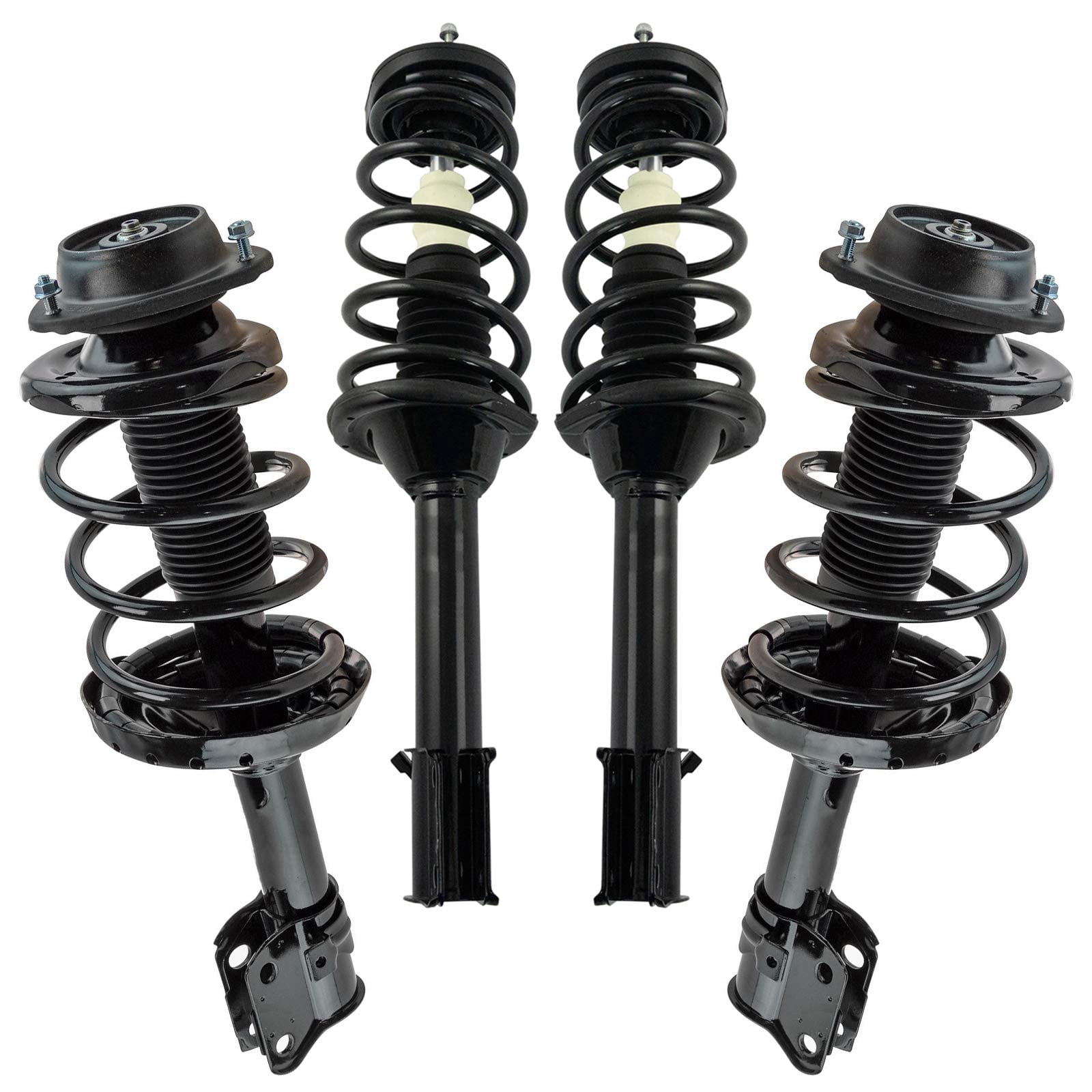 TRQ Front and Rear Complete Strut Assembly & Shock Absorber Kit Complete Strut & Coil Spring Assembly Fits Select 2006-2008 Subaru Forester