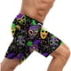 thumbnail image 3 of Ceisia Men's Relaxed Fit Mardi Gras Mask Swim Trunks | Double-Layer Quick-Dry Beach Shorts | Elastic Waist Party Shorts Gift, 3 of 5