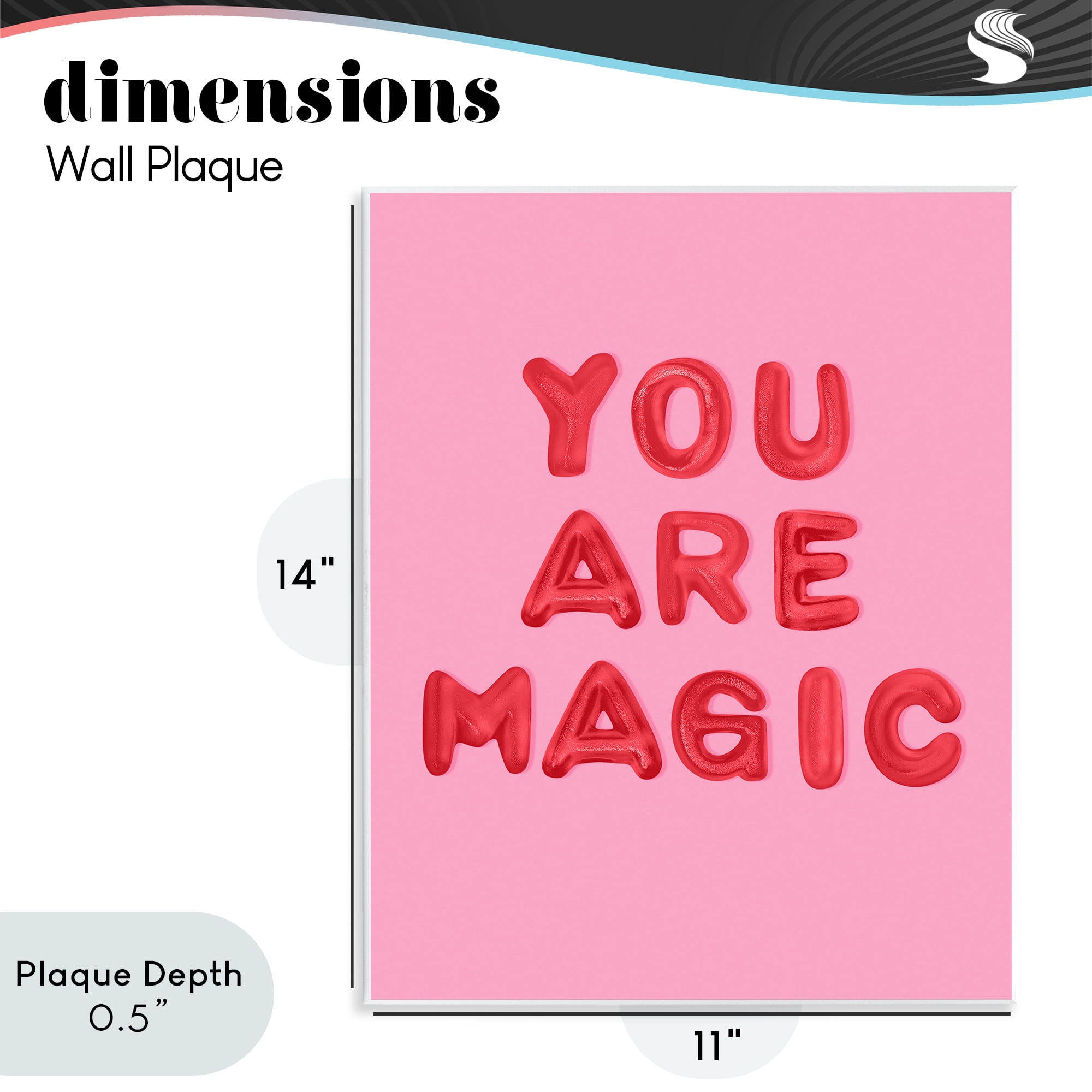 Stupell Industries You Are Magic Red & Pink Wall Plaque Art, design by LISH Creative
