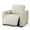 Cream White, variant on MCombo 25.6'' Wide Wall Hugger Power Recliner Chair with Power Headrest, Faux Leather, Dark Grey