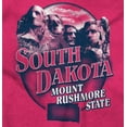thumbnail image 2 of South Dakota Mount Rushmore SD Map Womens Slim Fit Graphic Tee Brisco Brands S, 2 of 3