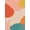 Orange, Pattern 7, variant on ODIKA 4'x6' Pastel Multicolor Retro Gradient Arch Washable Area Rug Mid Century Modern Aesthetic Pattern Stain Resistant, Low Pile, Easy Care for Dorm Room, Small Living