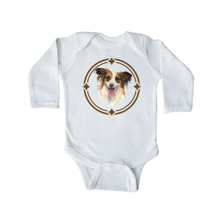 

Inktastic Papillon Dog Art Gift Gift Baby Boy or Baby Girl Long Sleeve Bodysuit