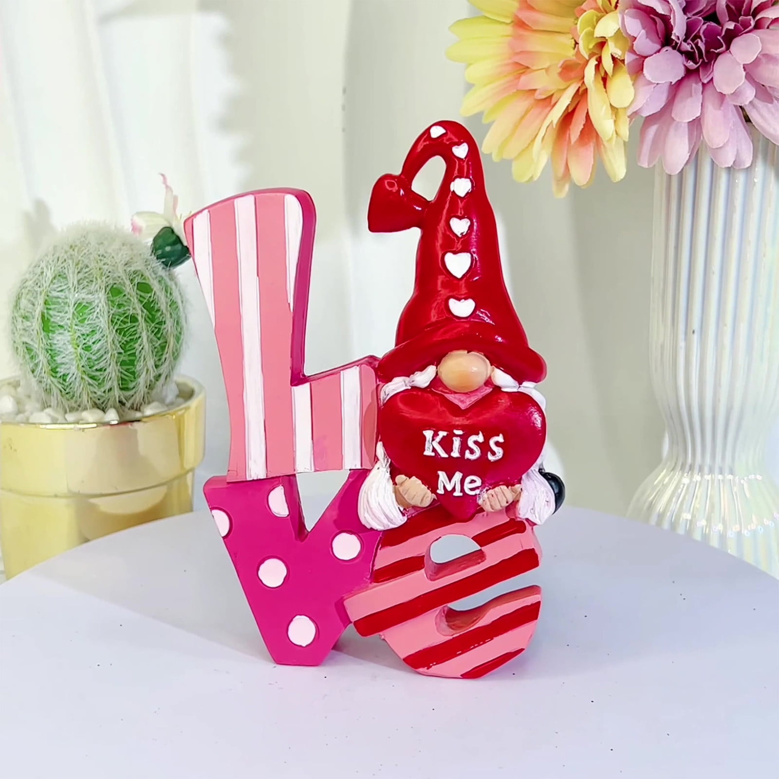 Pink Jesus Figurine Resin Statue, Hand-Painted Christian Desktop Decor for Home, Office, Gift - 5.5 Inches