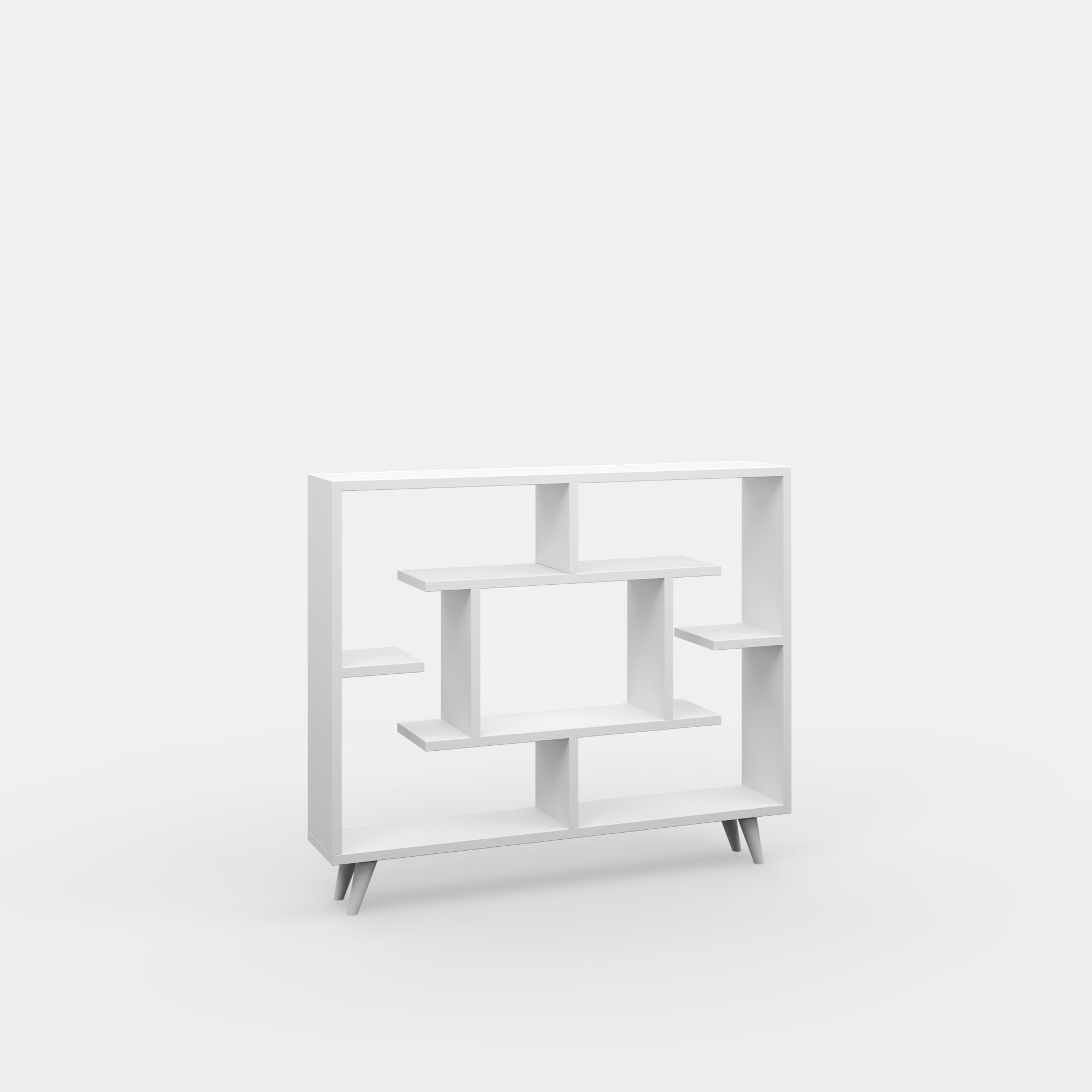 Ada Home Decor 3 Shelf Bookcase Multiple Tier Open Shelf,Small Book Shelves, White
