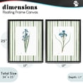 thumbnail image 3 of Stupell Industries Shabby Chic Irises And Stripes Black 2pc Floating Frame Art Set, 17 x 21 each, by Nan, 3 of 7