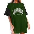 thumbnail image 1 of adviicd Womens Tops Manches Courtes Womens Manches Courtes Col Carré T-Shirts Tops Tees Green, XXL, 1 of 5