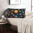 thumbnail image 6 of Pofeuu Planets And Their Moons Print Polyester Microfiber Plush Pillowcases, Super Soft and Cozy Pillow Case Covers with Envelop Closure（Pillow core not included）-14"x20", 6 of 6