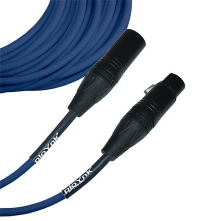 Blue Male To Female XLR Microphone Cable - 50 Ft Long
