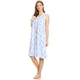 thumbnail image 2 of Lati Fashion Women Nightgowns Short Sleeve Female Nightgowns & Sleepshirts Blue XXXXL, 2 of 3