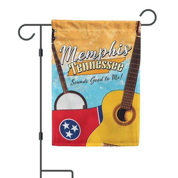 Memphis Tennessee Garden Flag 12.5 x 18 inches Double Sided Outdoor Yard Decorative Tennessee State Flag, Memphis Hometown Garden Flag, Memphis City Gift, Made in the USA