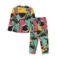 thumbnail image 2 of Uemuo Angry Shark Pattern Pattern Womens Pajama Sets,PJ Set for Women,Pajamas for Women Logo,Long Sleeve Pajama Set for Women,Soft Long Sleeve Top With Pants-XX-Large, 2 of 9