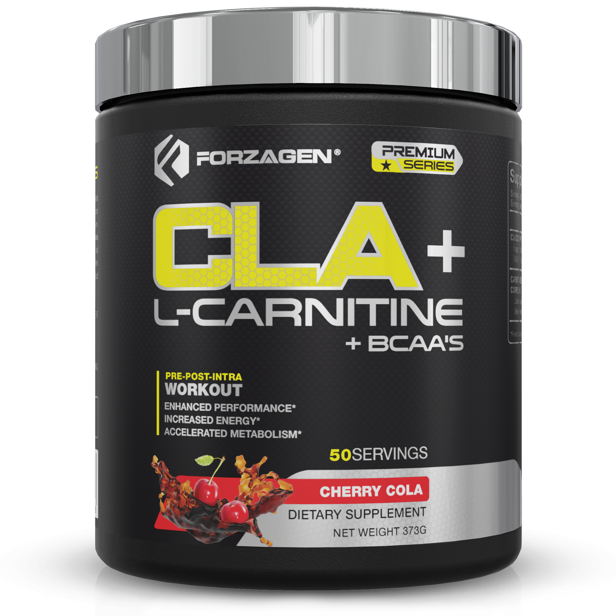 Forzagen CLA Powder + L carnitine + BCAA'S, 4 Flavors Available, Energy