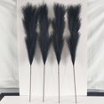 thumbnail image 4 of TETOU 4 Stems Faux Pampas Grass 43.3" Tall Big Pompous Grass Vase Filler Home Boho Decor - Black, 4 of 9