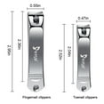 thumbnail image 3 of USTAR Nail Clipper Set Sharp Nail Clippers Fingernail Clippers Toenail Clippers Nail Care Cutter Stainless Steel Sturdy Nail Trimmer for Men and Women, 3 of 7