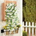 thumbnail image 5 of Artificial Hanging Flowers Fake Plants Outdoor,1 Bundle Silk Morning Glory Faux Flowers with Eucalyptus Leaf,UV Resistant Realistic Hanging Petunias Plants for Home Garden Decor, 5 of 5