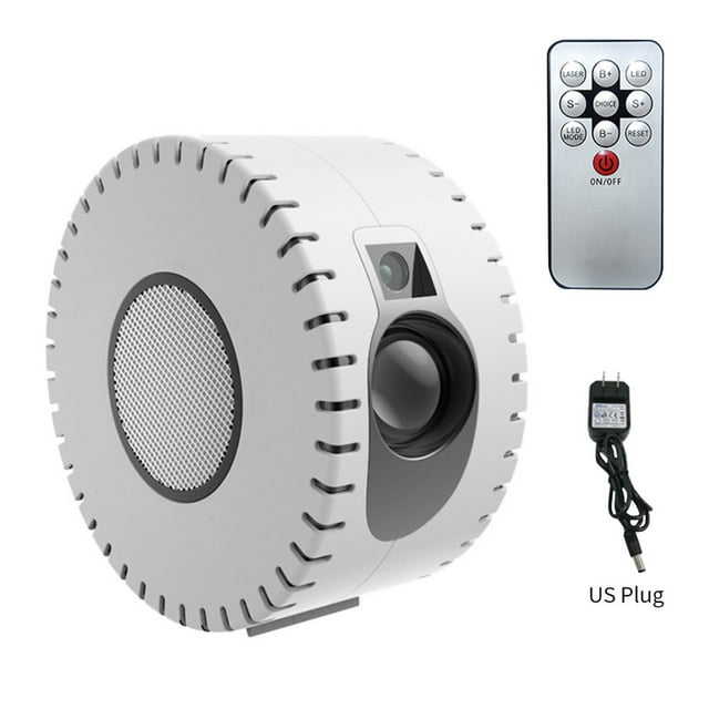 Projection Light 5W Star Projector Remote Control Decoration Projection Lamp White US Plug