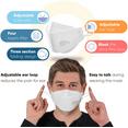 thumbnail image 3 of lajdalh KF94 Face Mask - Adult / Adjustable / White - Breathable Face Mask for Adults,1 Count, 3 of 4