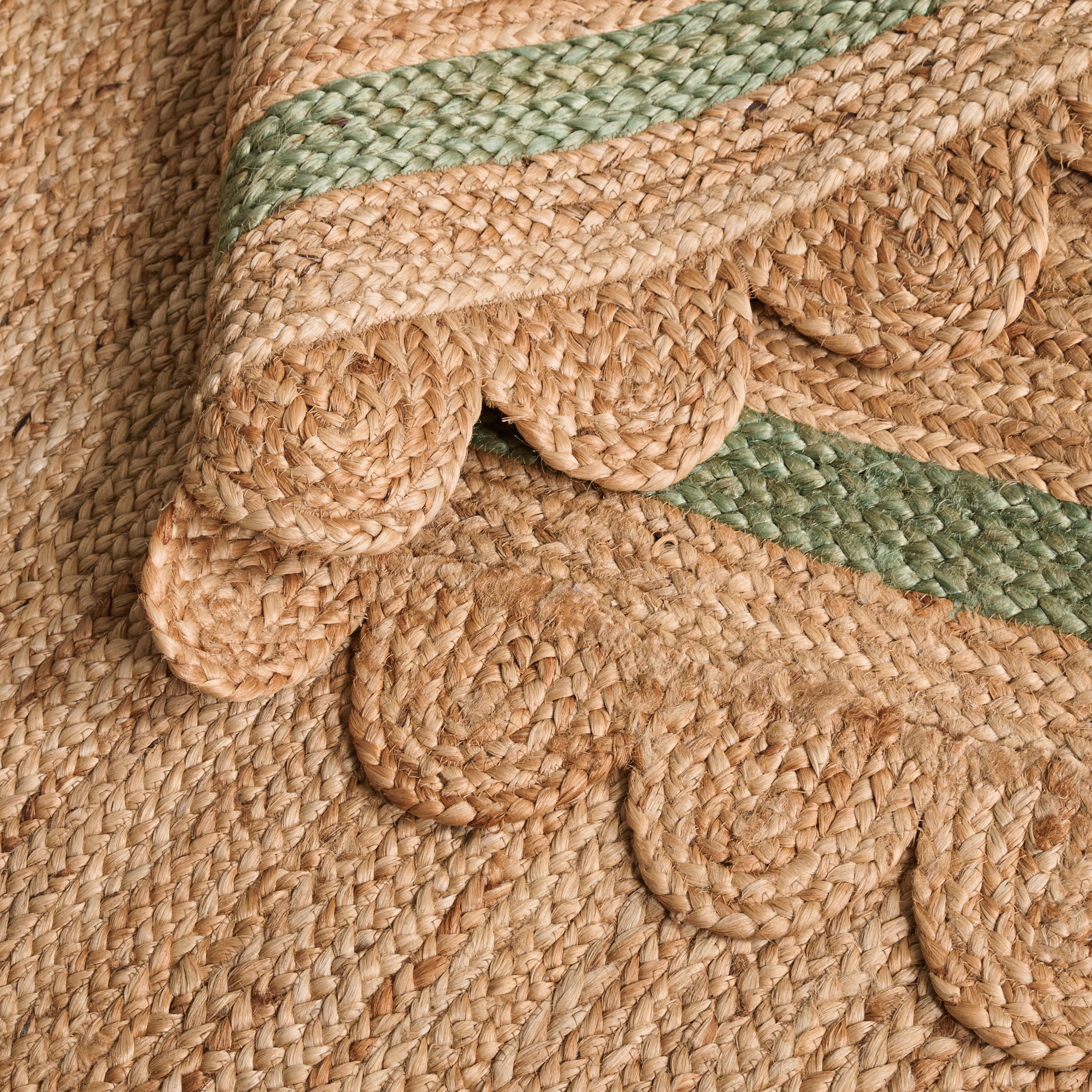Safavieh Natural Fiber Archibald Bordered Area Rug, Natural/Light Green, 9' x 12'