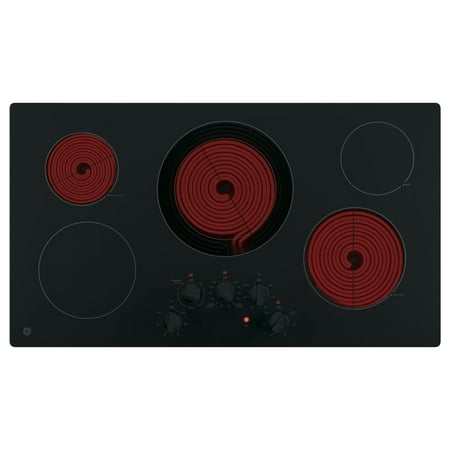 GE - 36" Built-In Electric Cooktop - Black