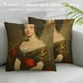 Yllo0ord Pillow Cases Oil Painting Elegant Woman Portrait Square