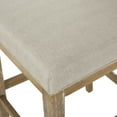 thumbnail image 6 of Noble House Elmcrest Fabric Upholstered 27 Inch Counter Stools, Set of 2, Wheat and Weathered Natural, 6 of 8