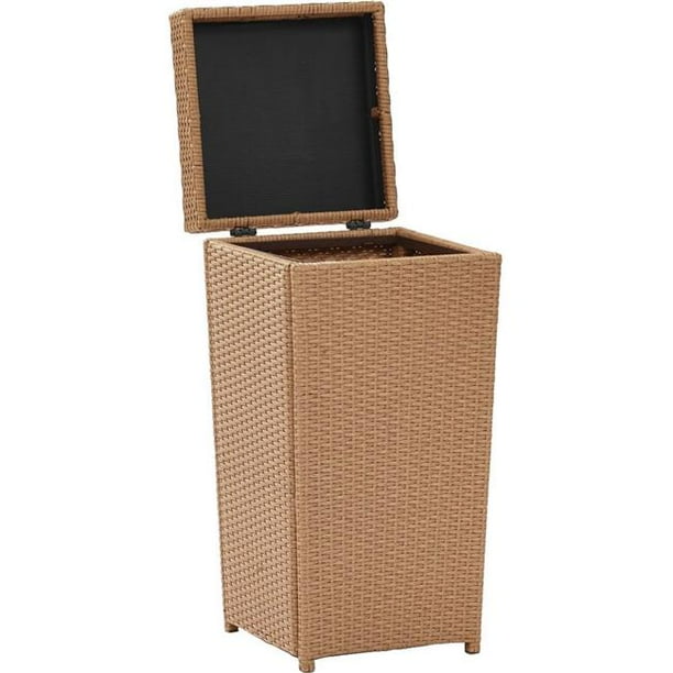 Crosley Palm Harbor Outdoor Wicker Trash Bin Com Crosley Palm Harbor Outdoor Wicker, Outdoor Patio Trash Cans