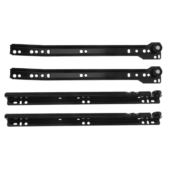 IBASETOY 1Pair Black Metal Drawer Slides Bottom Mount Easy Installation Hardware