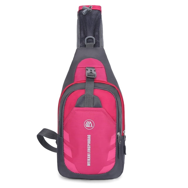 Bolso de hombro único Sling Bag Chest Pack Causal Crossbody Shoulder Bag Mochila de viaje Mochila para mujeres y hombres Weikani Bolso de hombro único