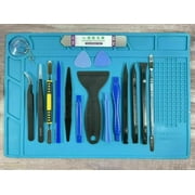 19PC Cell Mobile Smart Phone ipad Tablet watch GPS LCD Screen Glass Battery Repair Screen Opening Tool Kit Silicone Pad Mat for iPhone 13 11 12 XS XR 8 7 6 PRO Max
