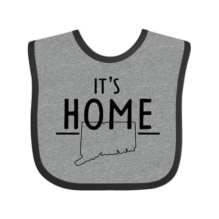 

Inktastic It s Home- Connecticut State Outline Gift Baby Boy or Baby Girl Bib