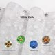 thumbnail image 2 of Shower curtain mold proof EVA shower curtain transparent pebble heavy duty shower curtain with 3 magnets and 12 hooks, 180 x 200 cm, 2 of 5