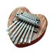 thumbnail image 2 of Heart Shape Thumb Piano Made By Single Board High-Quality Wood Mahogany Musical Instrument Finger Musical Instrument Gift heqiyong LED, 2 of 2
