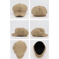thumbnail image 6 of Women's Faux Linen Newsboy Cap with Drawstring, Lightweight Ventage Casual Baker Boy Hat, 6 of 7