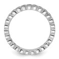 thumbnail image 5 of Auriga Fine Jewelry 925 Sterling Silver White Topaz Eternity Ring for Women Size- 10, 5 of 6