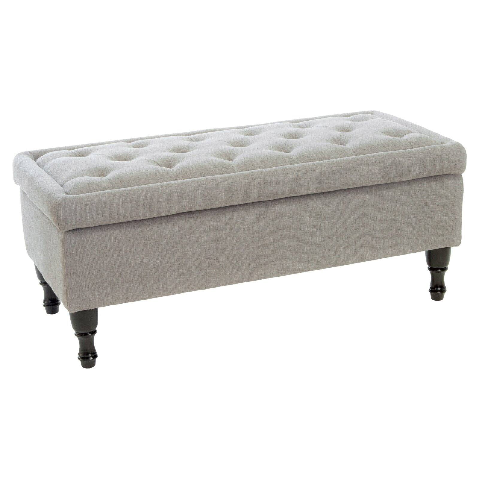 Chantelle Faux Suede Storage Ottoman