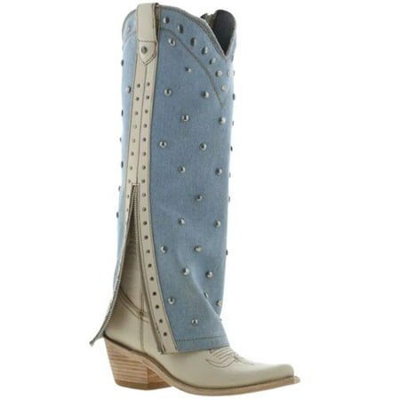 

Liberty Black Women s Danet Tall Studded Western Boot Medium Toe Gold 7 M US