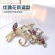 thumbnail image 4 of Fiudx Broche Elegante, Broche de Cobre con Incrustaciones de Circonita, Accesorio de Moda Chapado En Oro, Versátil Accesorio para Chal, Bolso o Sombrero con Clip, Regalo para Ocasiones Especiales, Di, 4 of 7