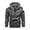 Gray, variant on Men's Faux Leather Jacket with Removable Hood Motorcycle Jacket Casual Warm Winter Coat
