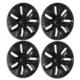 thumbnail image 3 of Qiilu Hubcap Wheel Covers 4pcs 19in Wheel Hub  Matte Black Sporty Design Replacement For  Model Y 2020-2022, 3 of 8