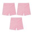 thumbnail image 3 of Sinleey Kids Girls 3 Piece Safety Shorts Dance Bike Shorts Breathable and Safety Yoga Athletic Sports Pink 130, 3 of 7